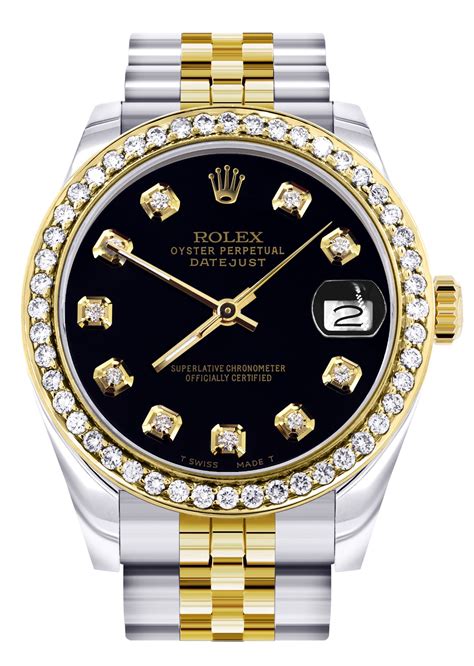 rolex black ladies watch